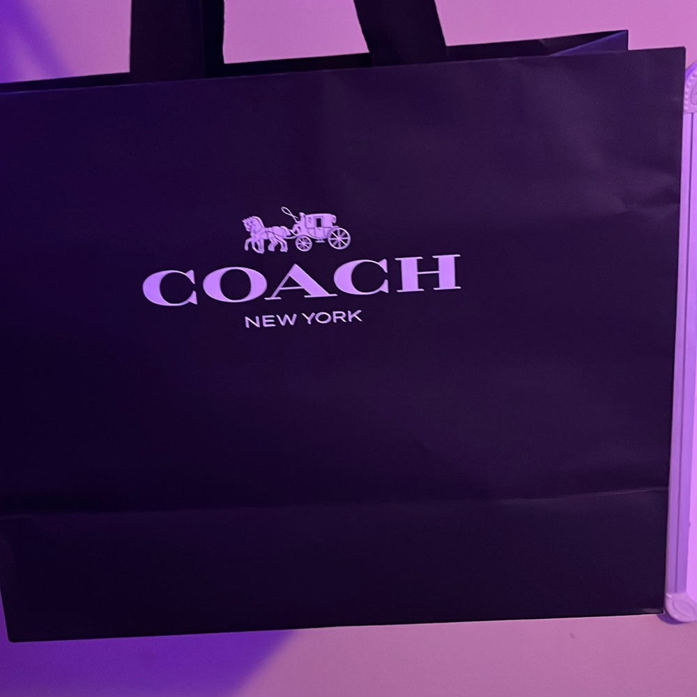 Large coach paper shopping bag